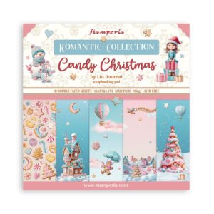 Stamperia - Candy Christmas - 12x12″ Scrapbooking Paper Pad, Double Sided