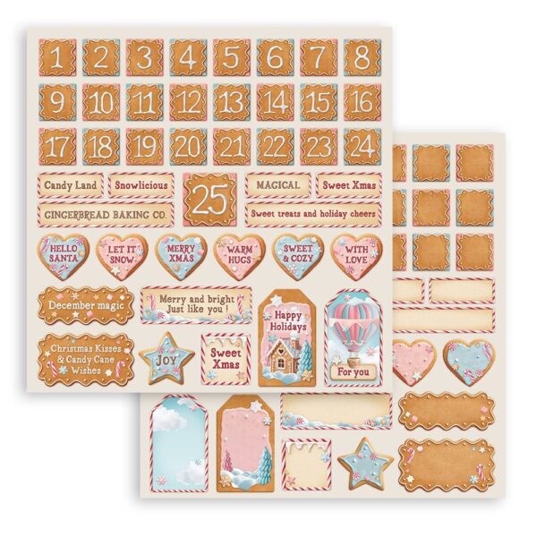 Stamperia - Candy Christmas - 8x8″ Scrapbooking Paper Pad, Double Sided - Image 6