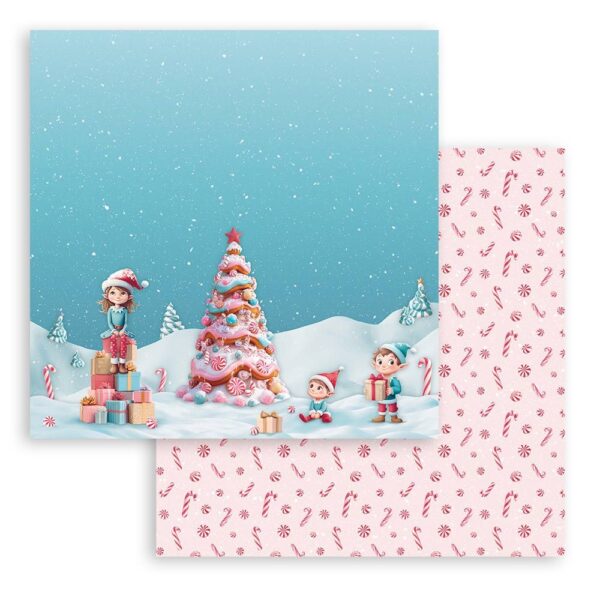Stamperia - Candy Christmas - 8x8″ Scrapbooking Paper Pad, Double Sided - Image 12