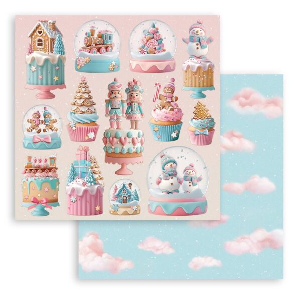 Stamperia - Candy Christmas - 8x8″ Scrapbooking Paper Pad, Double Sided - Image 10