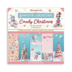 Stamperia - Candy Christmas - 8x8″ Scrapbooking Paper Pad, Double Sided
