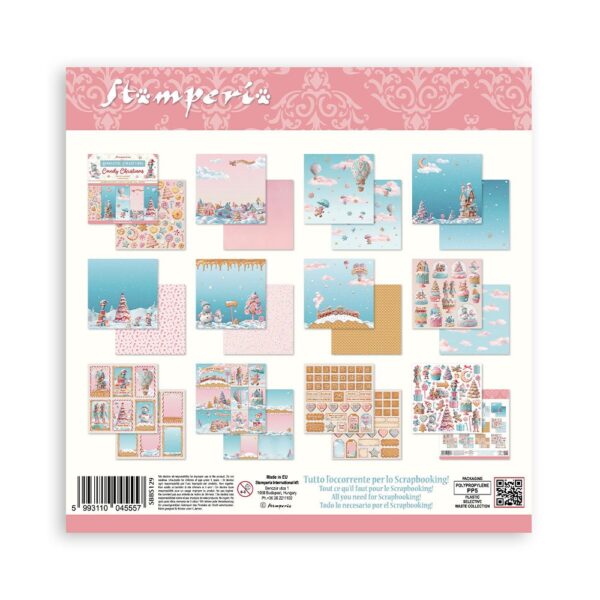 Stamperia - Candy Christmas - 8x8″ Scrapbooking Paper Pad, Double Sided - Image 2