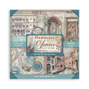 Stamperia - Venice City Of Art - Single-Sided Paper Pad 8"X8"