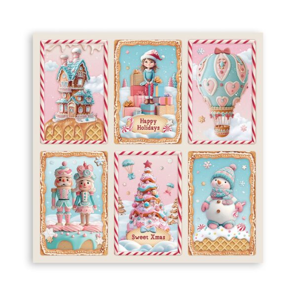 Stamperia - Candy Christmas - 8x8″ Paper Pad, Single Sided - Image 9