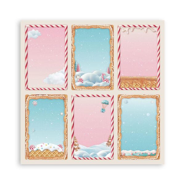 Stamperia - Candy Christmas - 8x8″ Paper Pad, Single Sided - Image 8