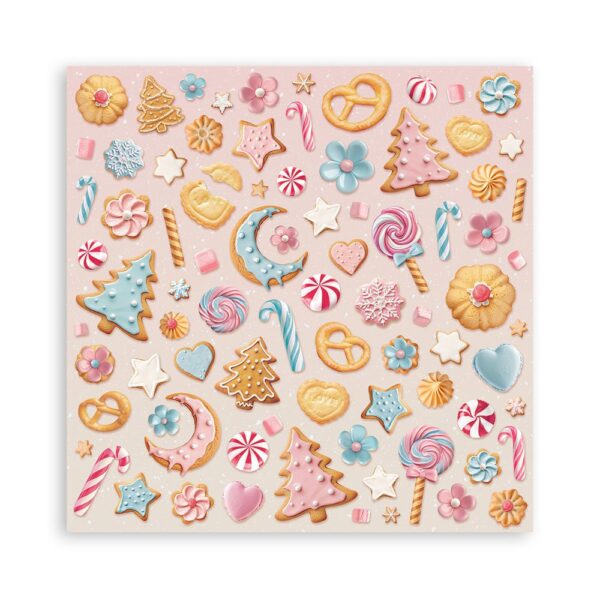 Stamperia - Candy Christmas - 8x8″ Paper Pad, Single Sided - Image 15
