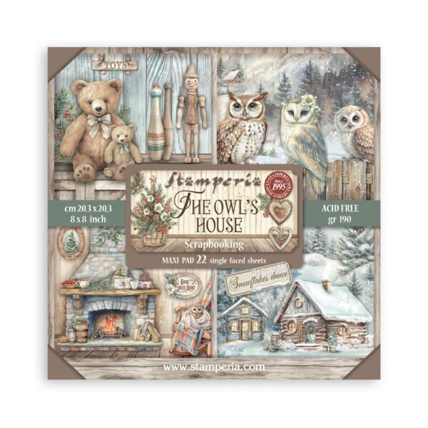 Stamperia - The Owl's House - 8x8" Paper Pad, Single Sided