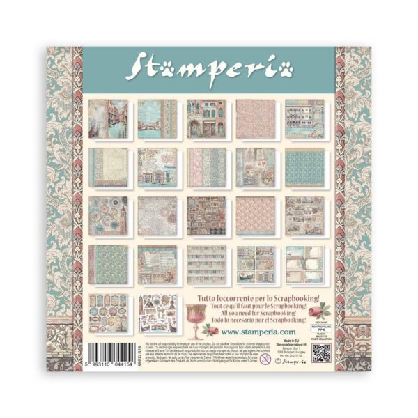 Stamperia - Venice City Of Art - Single-Sided Paper Pad 12"x12" - Image 2