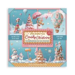 Stamperia - Candy Christmas - 12×12″ Paper Pad, Single Sided