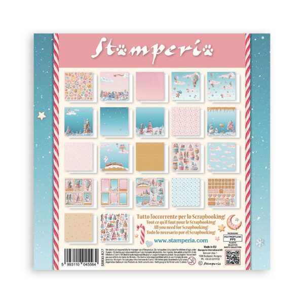Stamperia - Candy Christmas - 8x8″ Paper Pad, Single Sided - Image 2