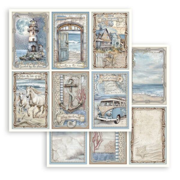 Stamperia - Silent Sea - 12x12″ Paper Pad, Double Sided - Image 8