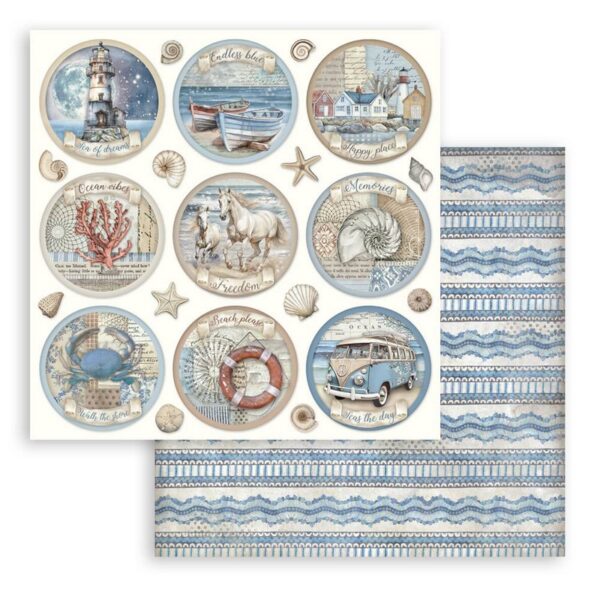 Stamperia - Silent Sea - 12x12″ Paper Pad, Double Sided - Image 10