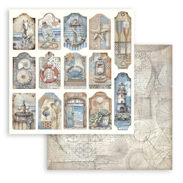 Stamperia - Silent Sea - 12x12″ Paper Pad, Double Sided - Image 9