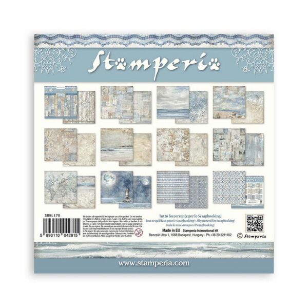 Stamperia - Silent Sea - 12x12″ Paper Pad, Double Sided, Backgrounds - Image 2