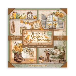 Stamperia - Golden Harmony - 8×8″ Paper Pad, Single Sided