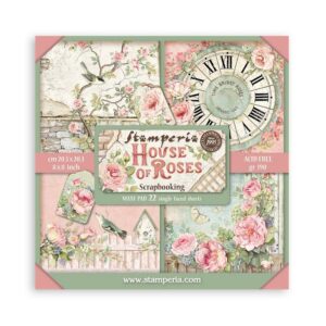 Stamperia - House Of Roses - 8x8″ Paper Pad, Single Sided