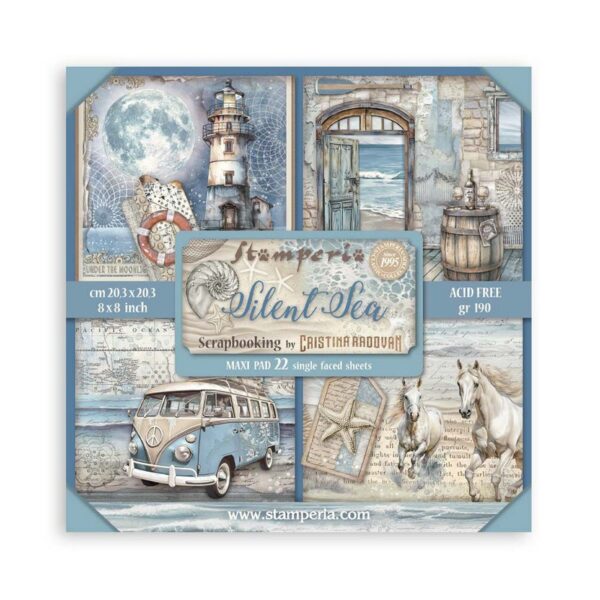Stamperia - Silent Sea - 8x8″ Paper Pad, Single Sided