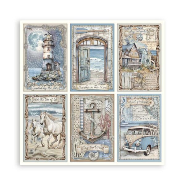 Stamperia - Silent Sea - 8x8″ Paper Pad, Single Sided - Image 3