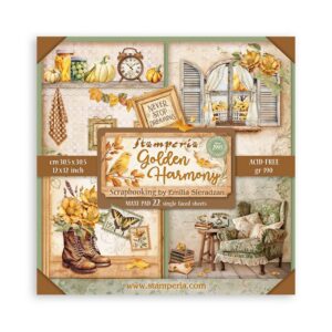 Stamperia - Golden Harmony - 12x12″ Paper Pad, Single Sided