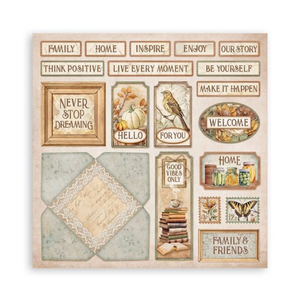 Stamperia - Golden Harmony - 8×8″ Paper Pad, Single Sided - Image 10