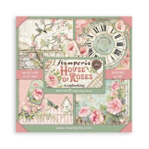 Stamperia - House Of Roses - 12x12″ Paper Pad, Single Sided