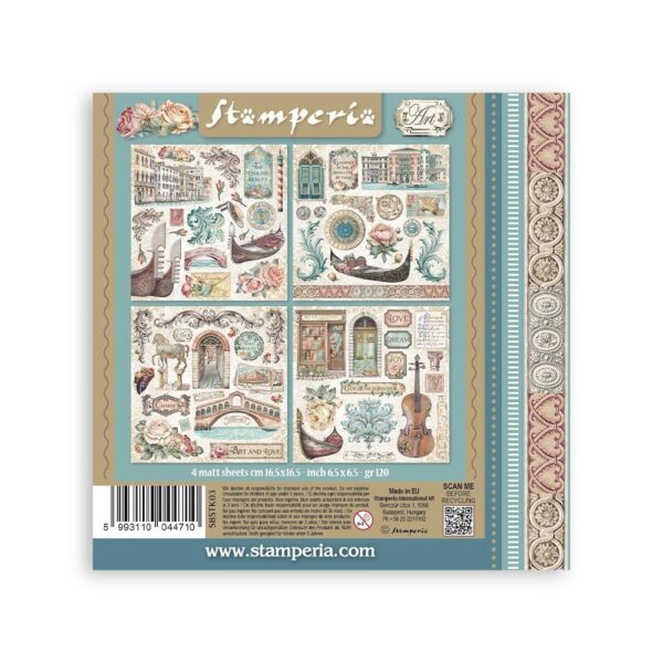 Stamperia - Venice City Of Art - Sticker Book - Image 2