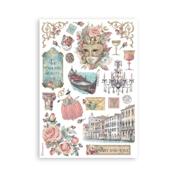 Stamperia - Venice City Of Art - A5 Washi Pad - Image 3