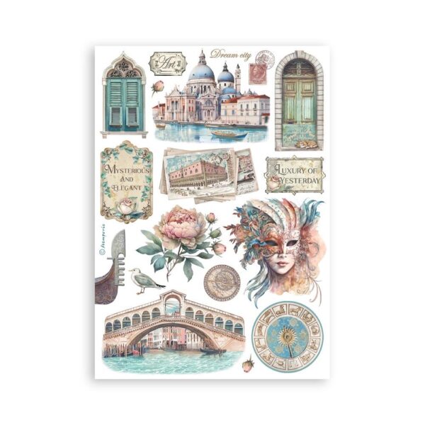 Stamperia - Venice City Of Art - A5 Washi Pad - Image 4