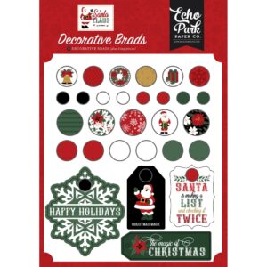 Echo Park - Santa Claus - Decorative Brads