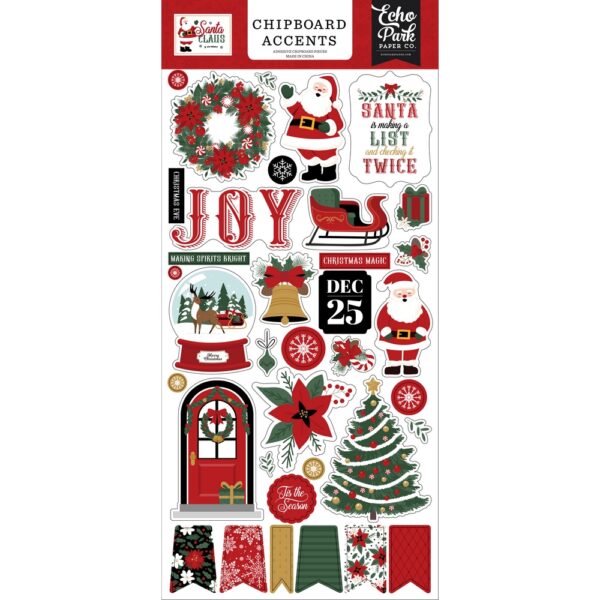 Echo Park - Santa Claus - Chipboard Accents