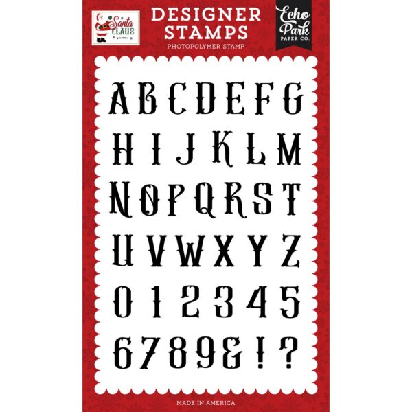 Echo Park - Santa Claus - Stamp Set, Antique Alphabet