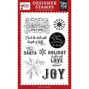Echo Park - Santa Claus - Stamp Set, Filled With Love And Peace