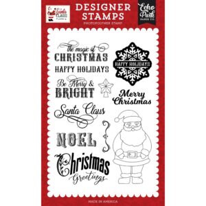 Echo Park - Santa Claus - Stamp Set, Be Merry And Bright