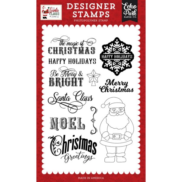 Echo Park - Santa Claus - Stamp Set, Be Merry And Bright