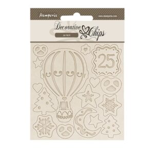 Stamperia - Candy Christmas - Decorative Chips, Air Balloons