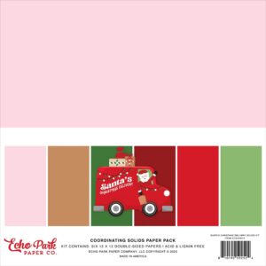Echo Park - Santa's Christmas Delivery - Solids Collection Kit 12"X12"