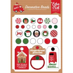 Echo Park - Santa's Christmas Delivery - Decorative Brads