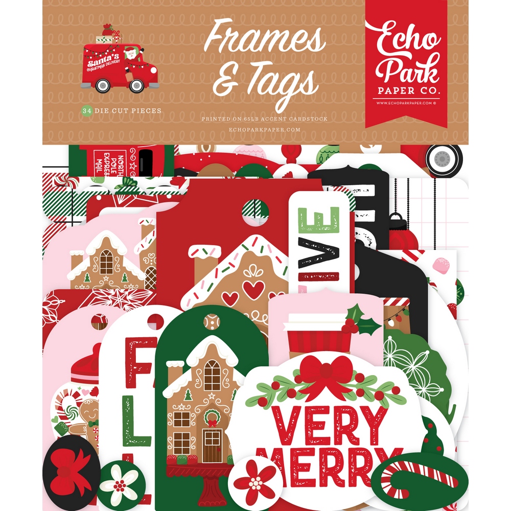 Echo Park - Santa's Christmas Delivery - Ephemera, Frames & Tags