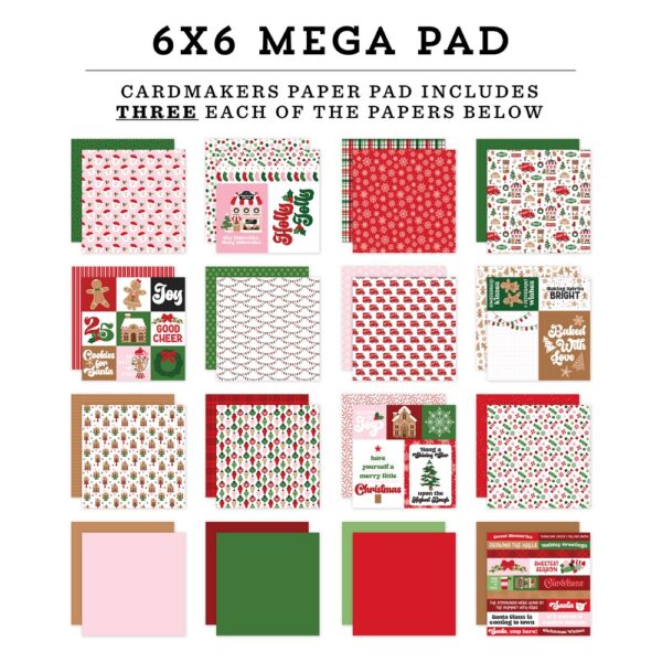 Echo Park - Santa's Christmas Delivery - Cardmakers Mega Pad 6"X6" - Image 2