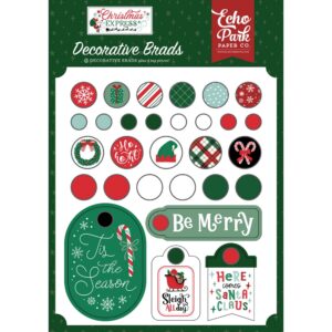 Echo Park - Christmas Express - Decorative Brads