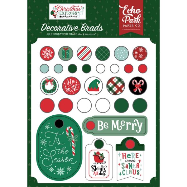 Echo Park - Christmas Express - Decorative Brads