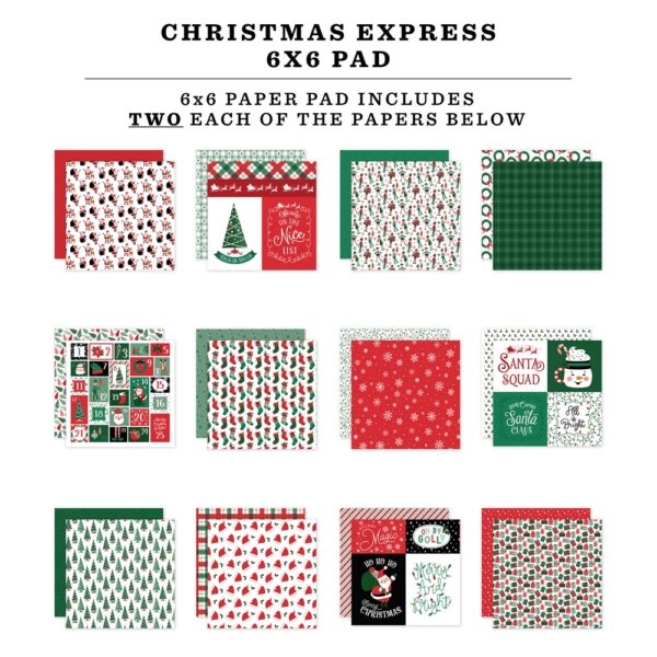 Echo Park - Christmas Express - 6x6" Paper Pad - Image 2