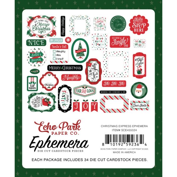 Echo Park - Christmas Express - Ephemera, Icons - Image 3