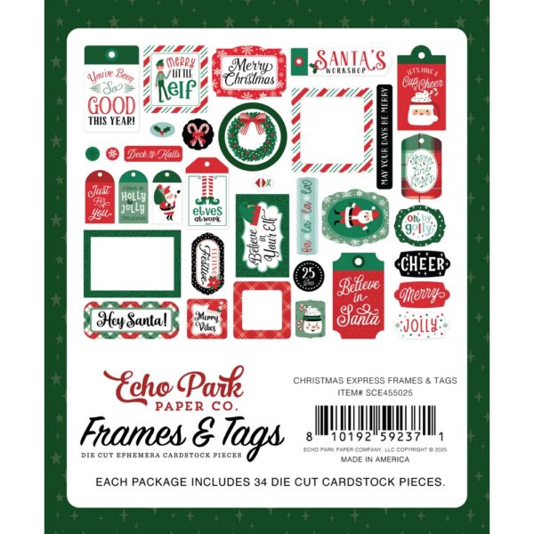 Echo Park - Christmas Express - Ephemera, Frames & Tags - Image 2