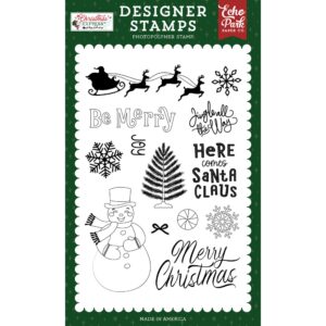 Echo Park - Christmas Express - Stamp Set, Here Comes Santa Claus