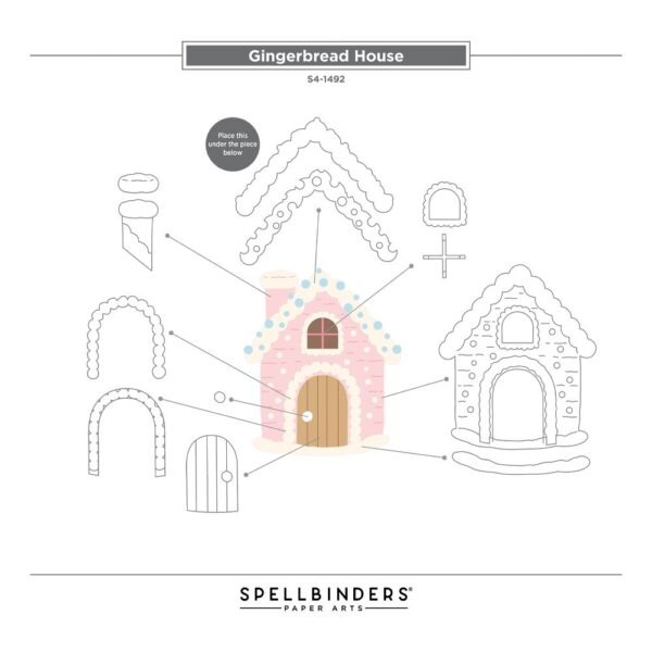 Stamperia - Candy Christmas - Spellbinders Cutting Dies, Gingerbread House - Image 4