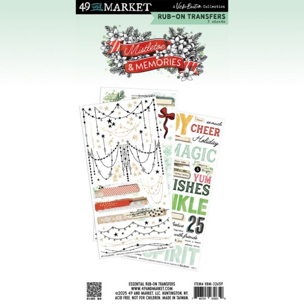 49 & Market - Vicki Boutin Mistletoe & Memories - Rub-on Transfers, Essentials