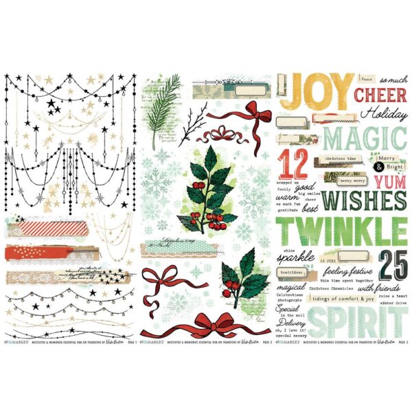 49 & Market - Vicki Boutin Mistletoe & Memories - Rub-on Transfers, Essentials - Image 2