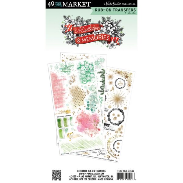 49 & Market - Vicki Boutin Mistletoe & Memories - Rub-on Transfers, Blendable