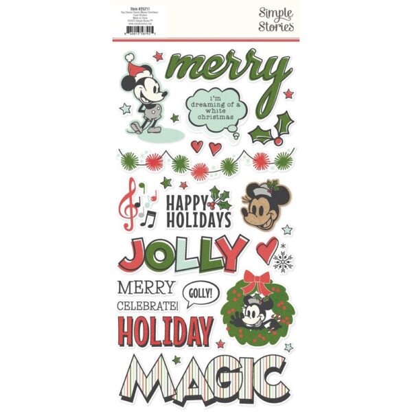 Simple Stories - Classic Mouse Christmas - Foam Stickers - Image 2